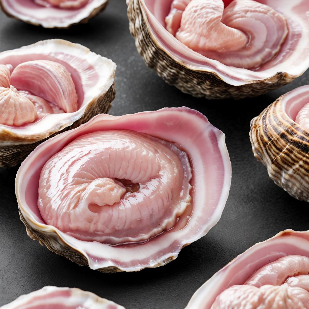 Pink oyster meat in by @ai_generated