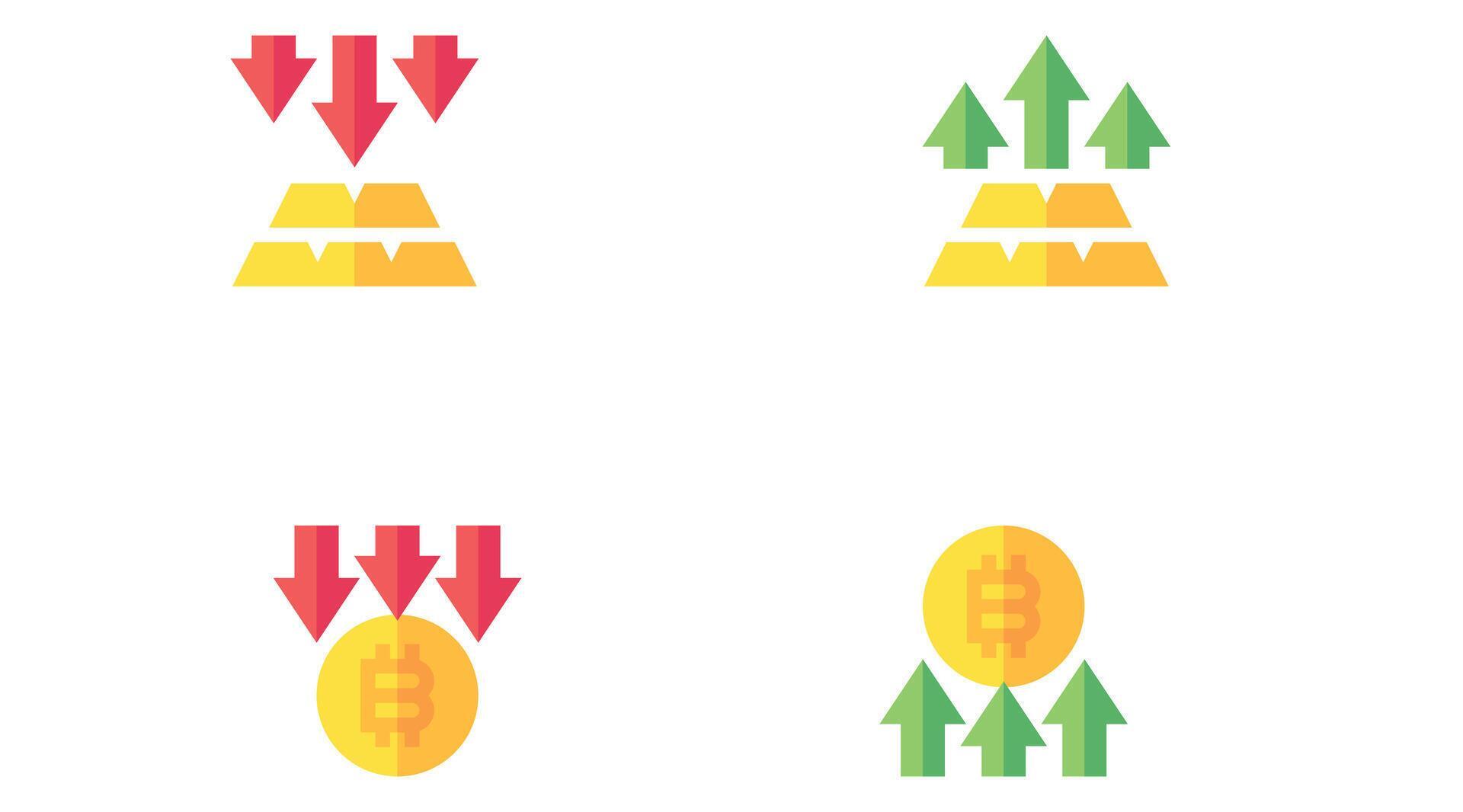 set of different arrows and business, financial and daily use arrows vector art icons Stock Free