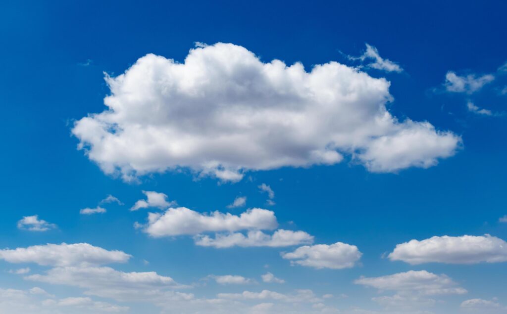 blue sky with white cloud background nature view Stock Free