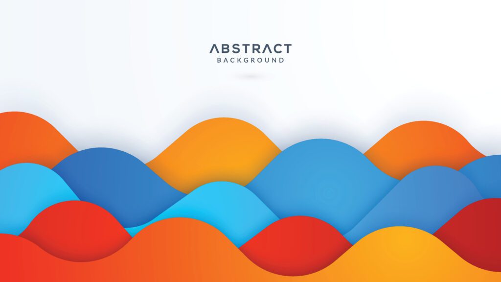 Colorful wavy abstract background Free Vector