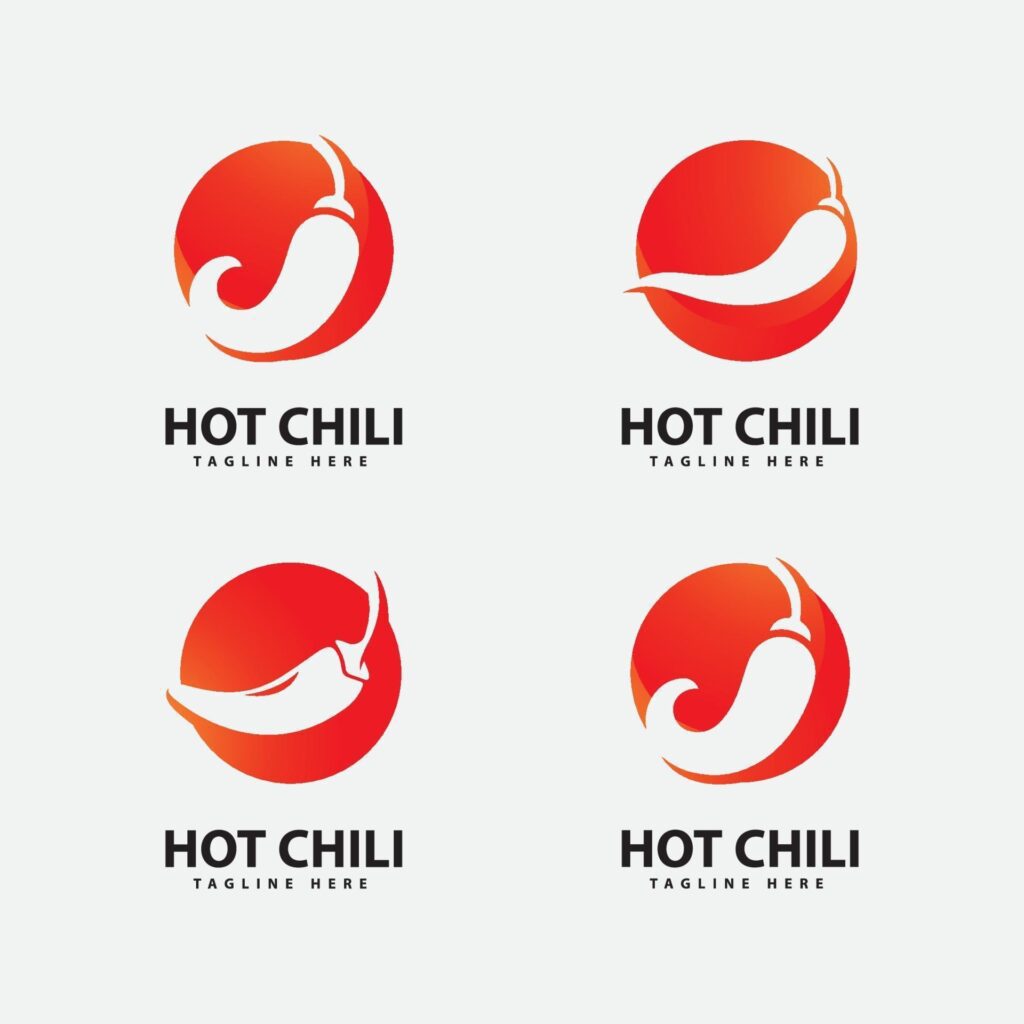 Spicy Chili logo icon vector Red Pepper logo template Stock Free