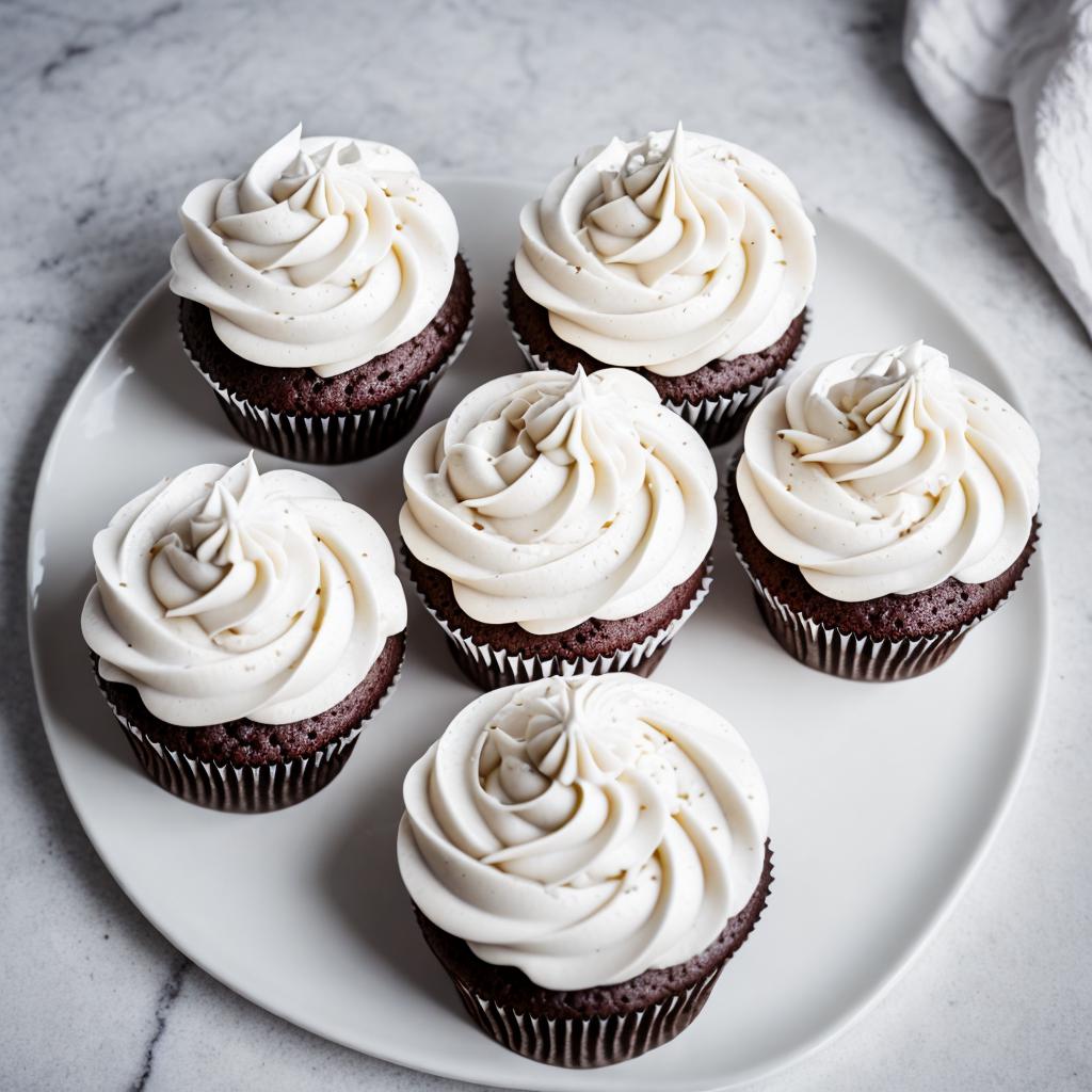 Cupcakes white frosting by by @ai_generated