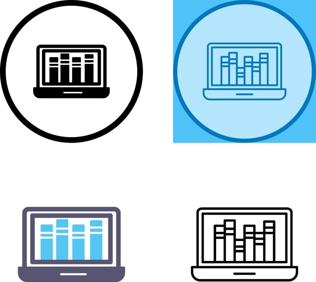 Online Library Icon Design Stock Free