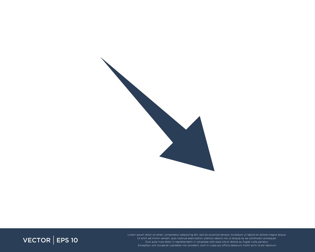 Arrow Icon Vector Template Symbol Stock Free