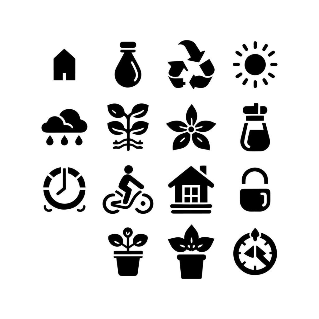 Home Doodle Icon Set Stock Free