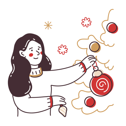 Winter, xmas, holiday illustration