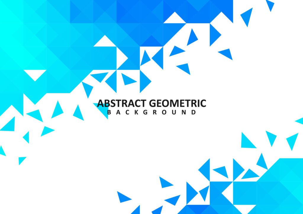 Abstract blue geometric vector background design Free Vector