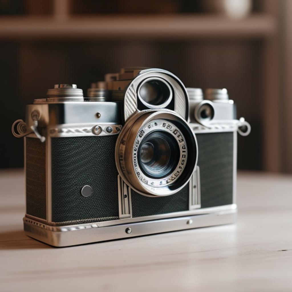 “Vintage camera, antique silver by @ai_generated