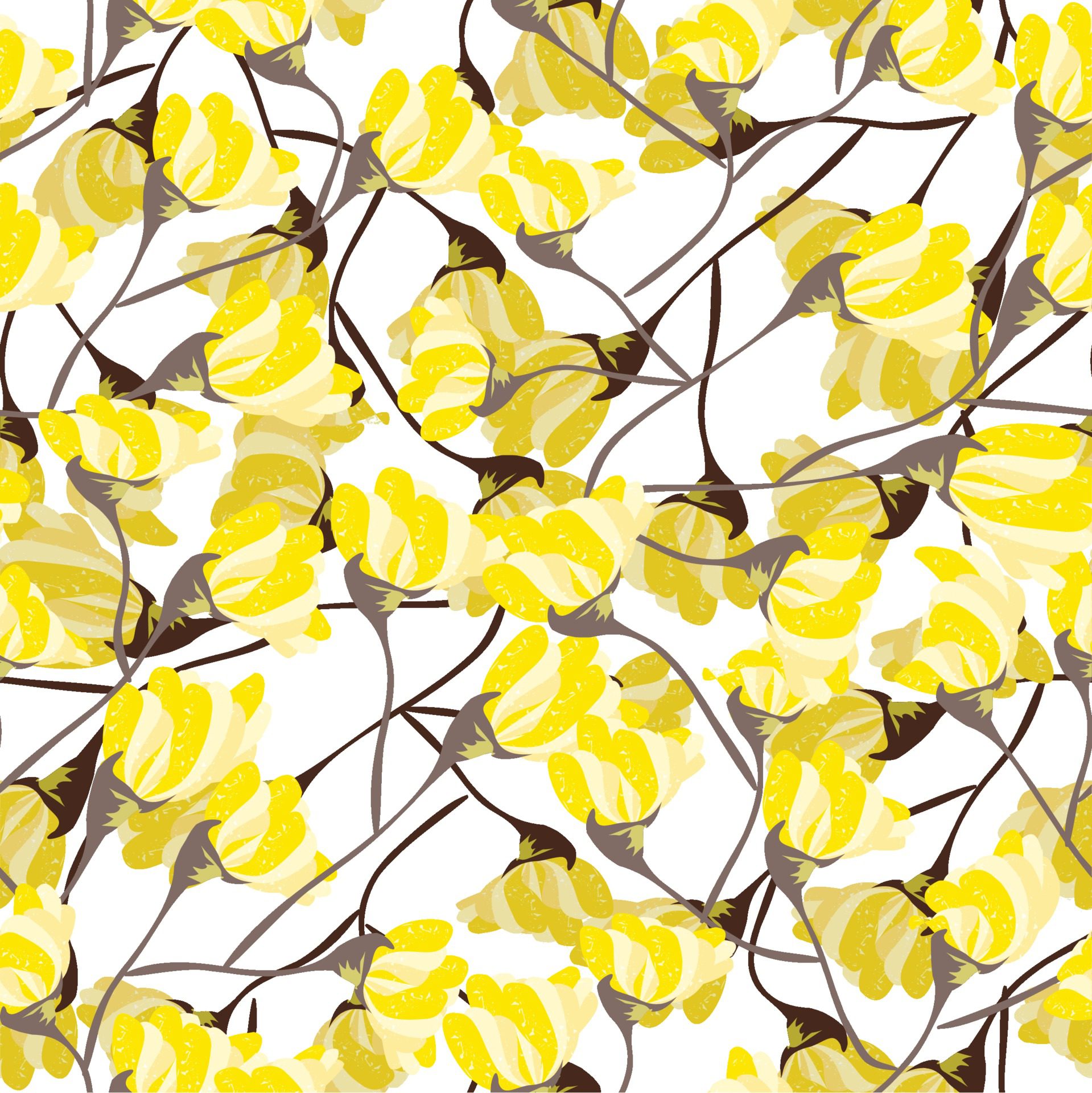 Modern trendy abstract retro style floral seamless pattern design Free Vector