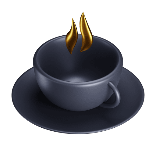 Tea, cup, iso 3D illustration