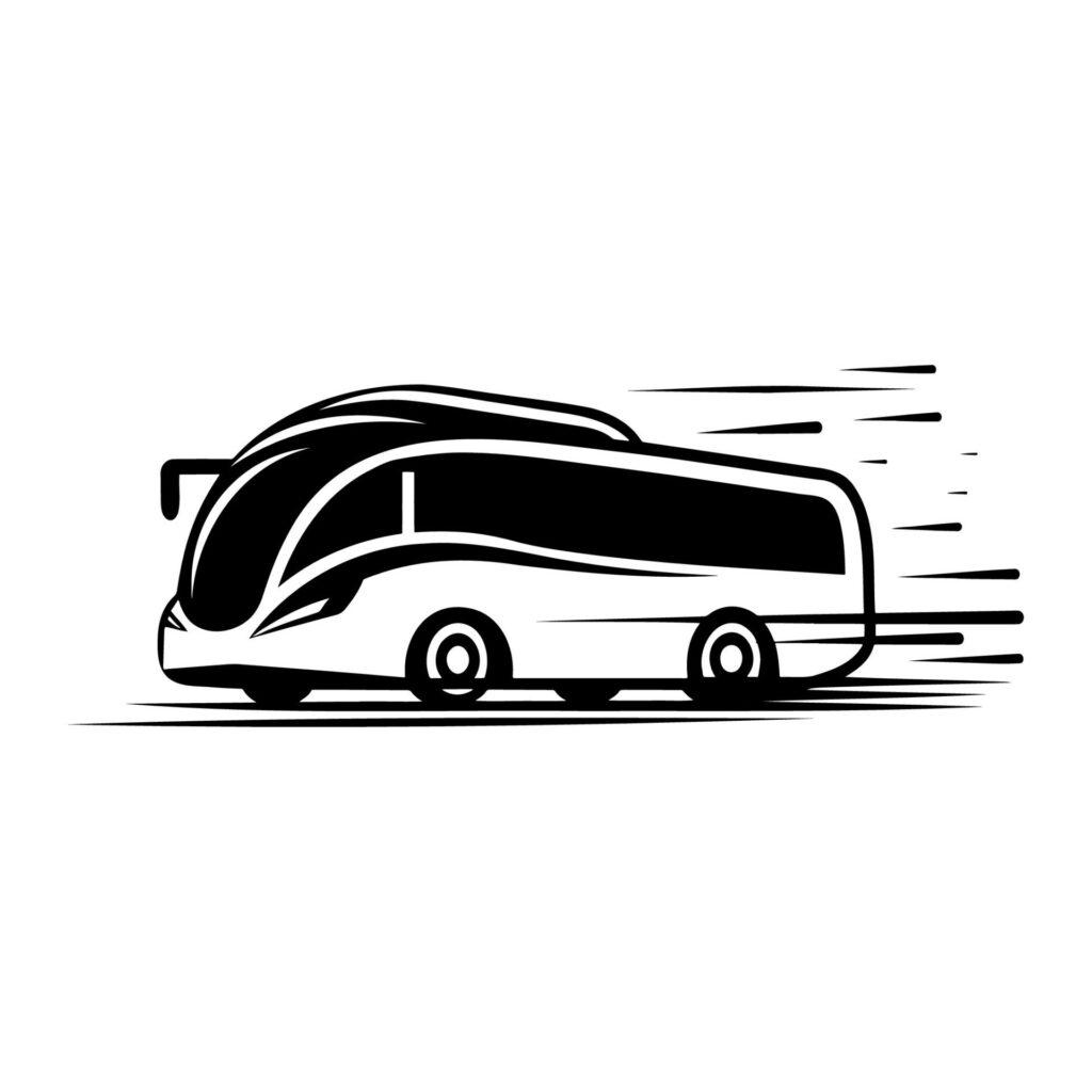 Simple Bus Logo. Vector Illustration Free Vector