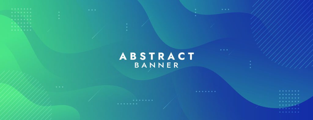 Abstract Gradient green blue liquid Wave Banner Template Free Vector