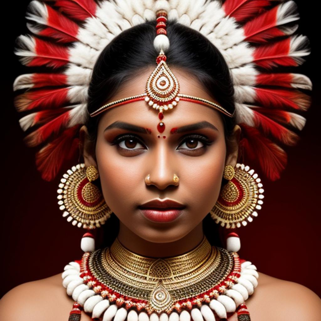 Red indian traditional bindi by @ai_generated