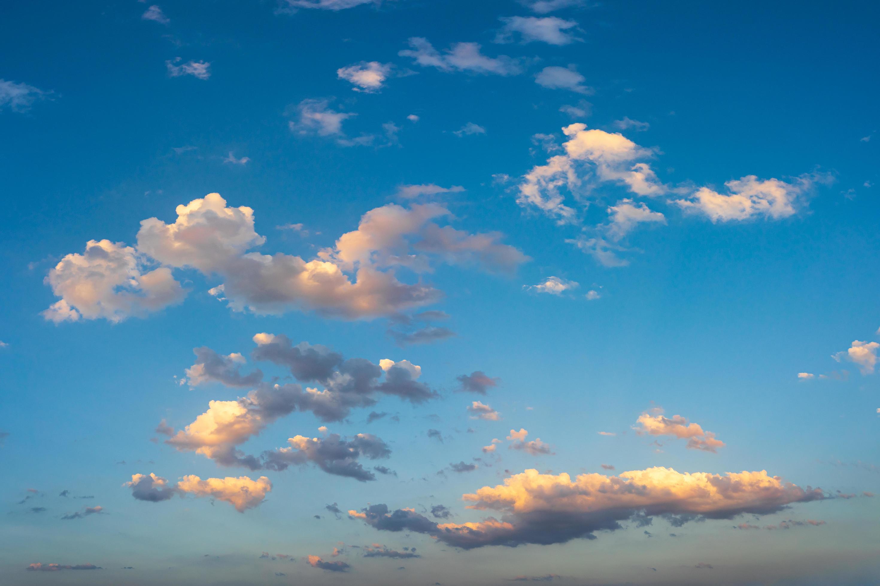 Beautiful blue sky and clouds natural background. Stock Free