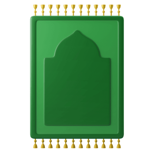 Sajadah, prayer mat, carpet 3D illustration