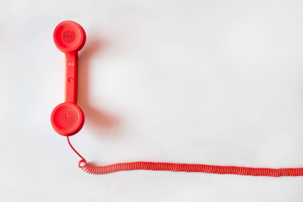 Red Retro Telephone Minimal Stock Free