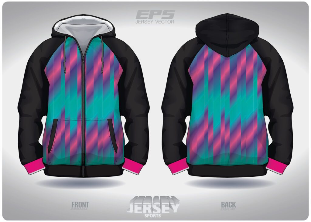 EPS jersey sports shirt .Northern lights pattern design, illustration, textile background for sports long sleeve hoodie Free Vector