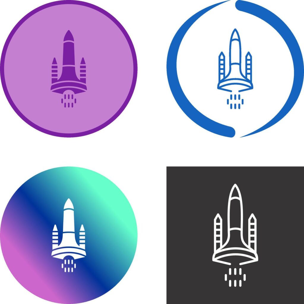 Space Shuttle Icon Design Stock Free