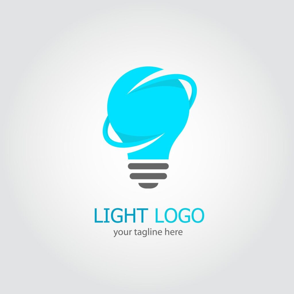 Light logo design vector. Suitable for your business logo Stock Free and Free SVG