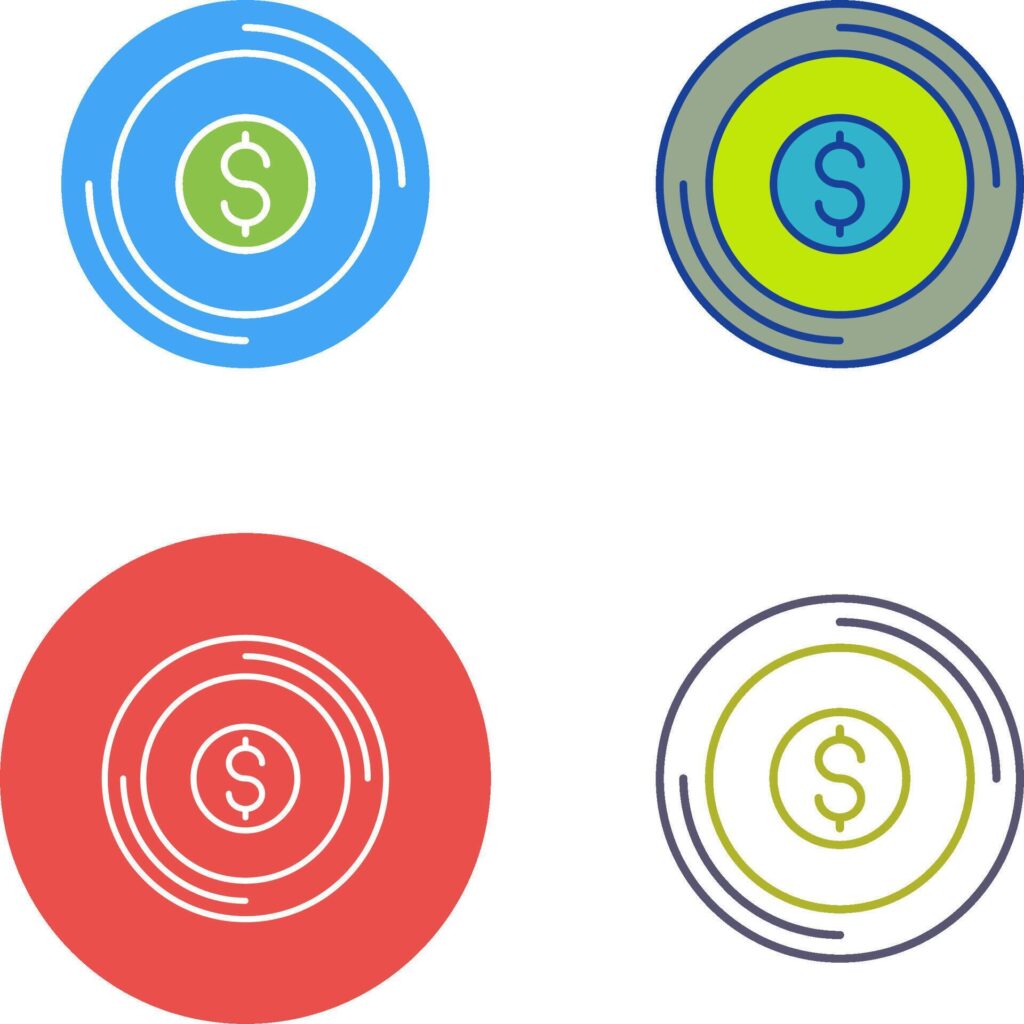 Coin Icon Design Stock Free