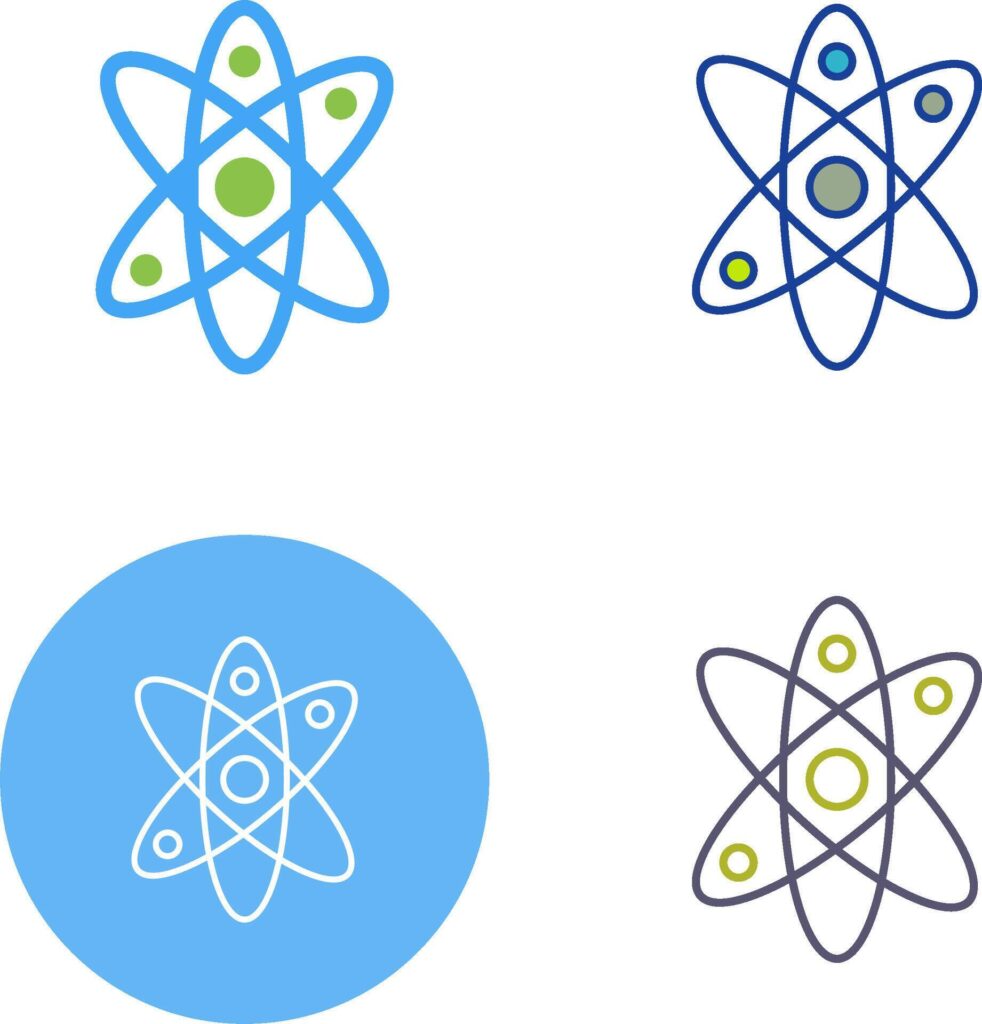 Atom Icon Design Stock Free