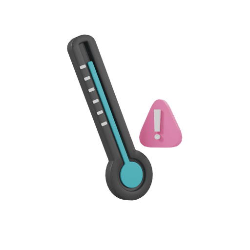 Temperature, thermometer, cold 3D illustration