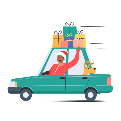 Gifts, trip, purchase illustration