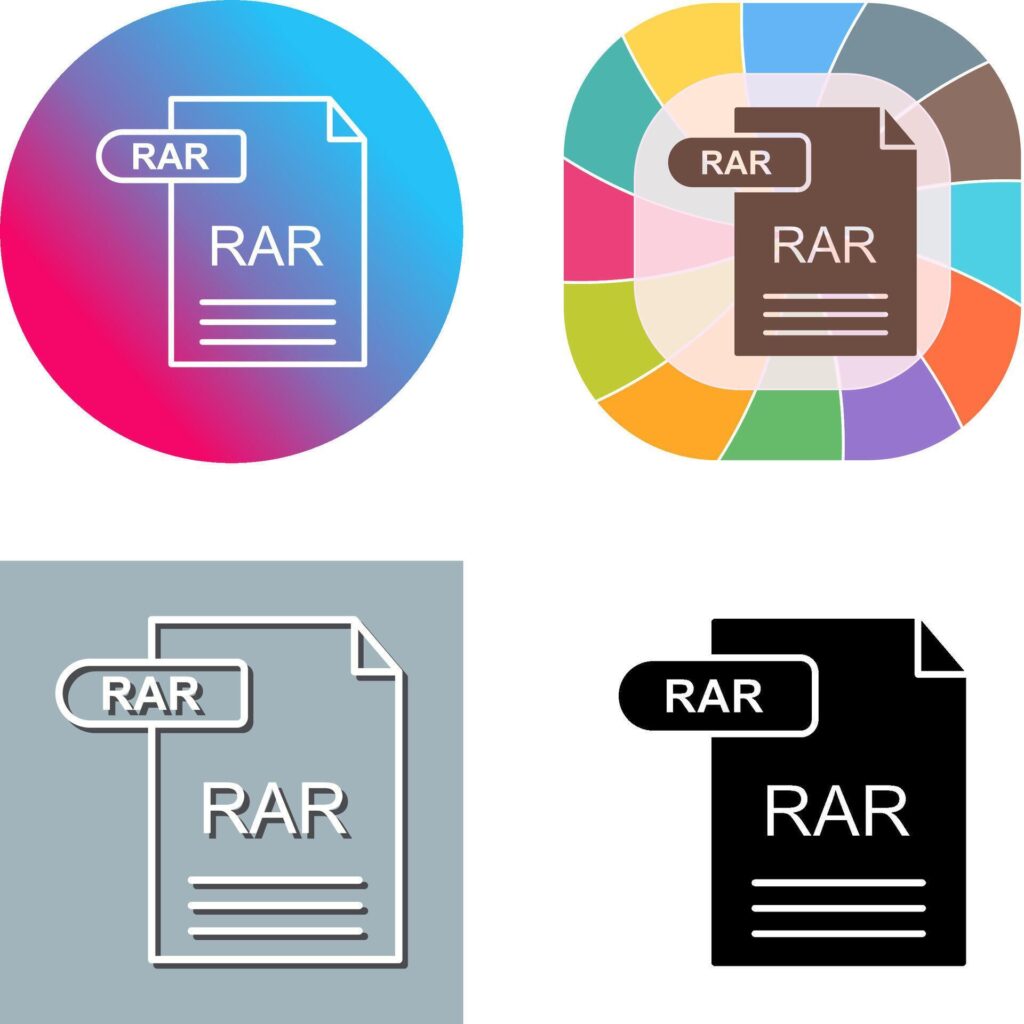 RAR Icon Design Stock Free