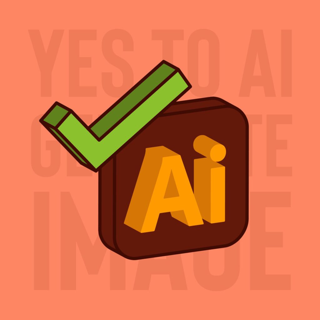 Yes to Artificial intelligence generate image concept art Free Vector