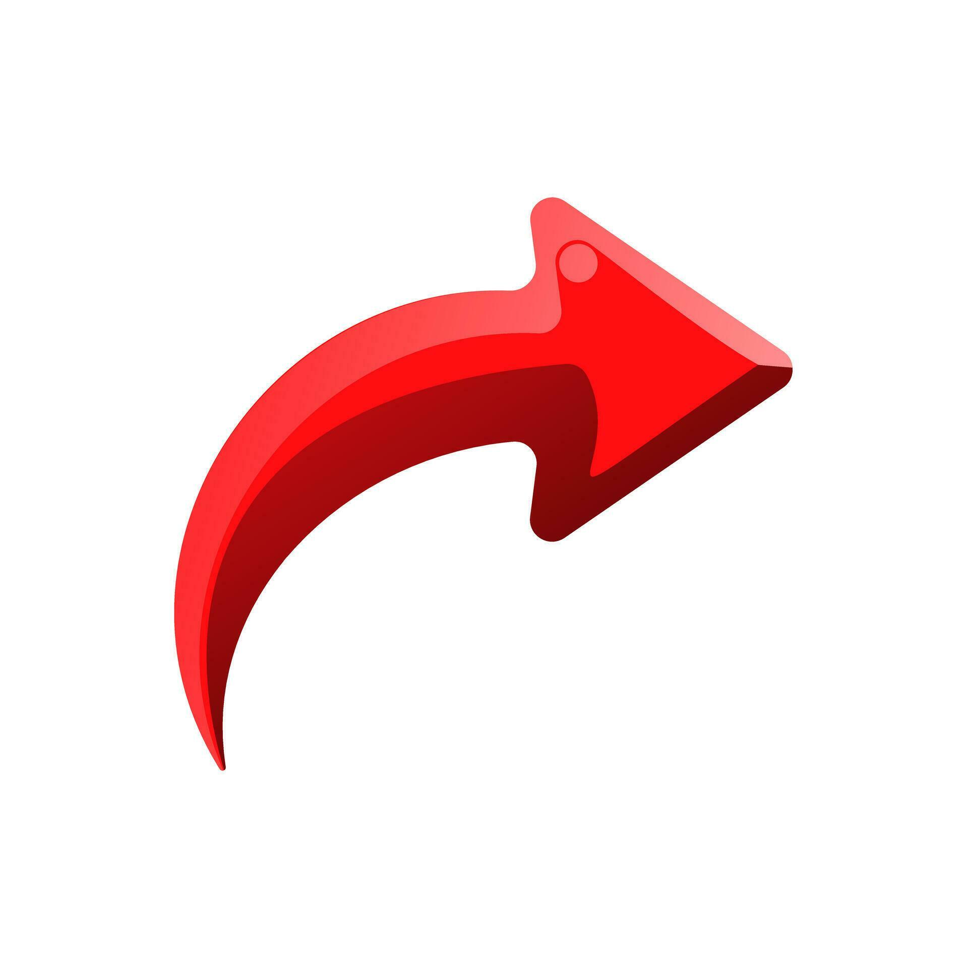 Red Arrow Sign Flat Icon Stock Free