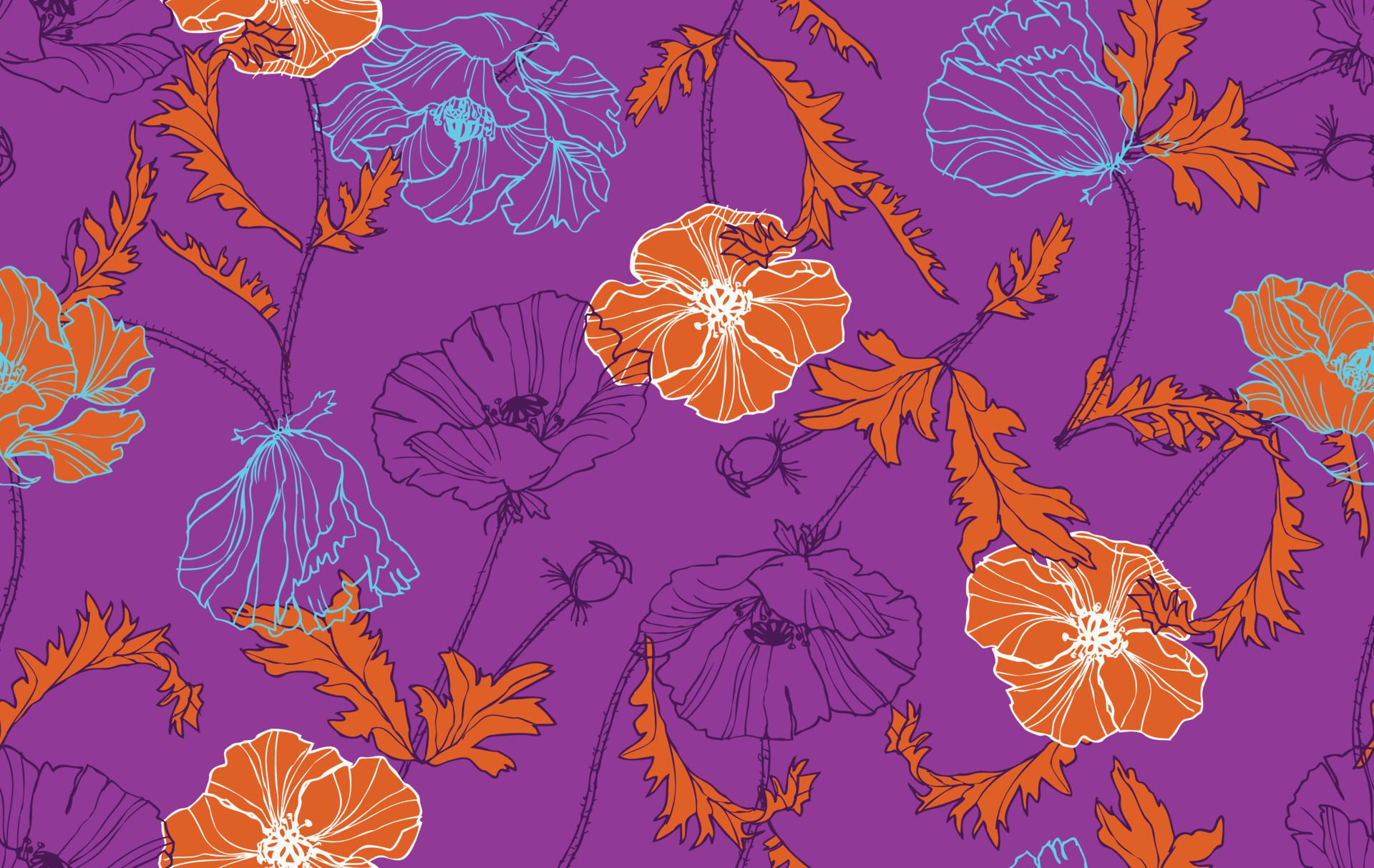 Creeper leaves Floral Patttern.Seamless Floral Pattern in vector. Free Vector