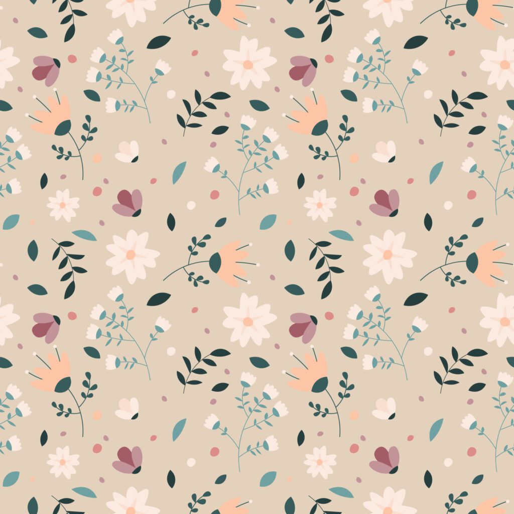 Floral pattern in seamless style. Free Vector