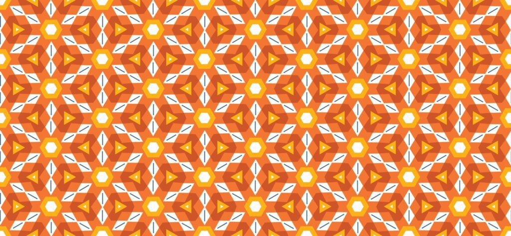 Geometric pattern Seamless vector background orange gradient Vector illustration Free Vector