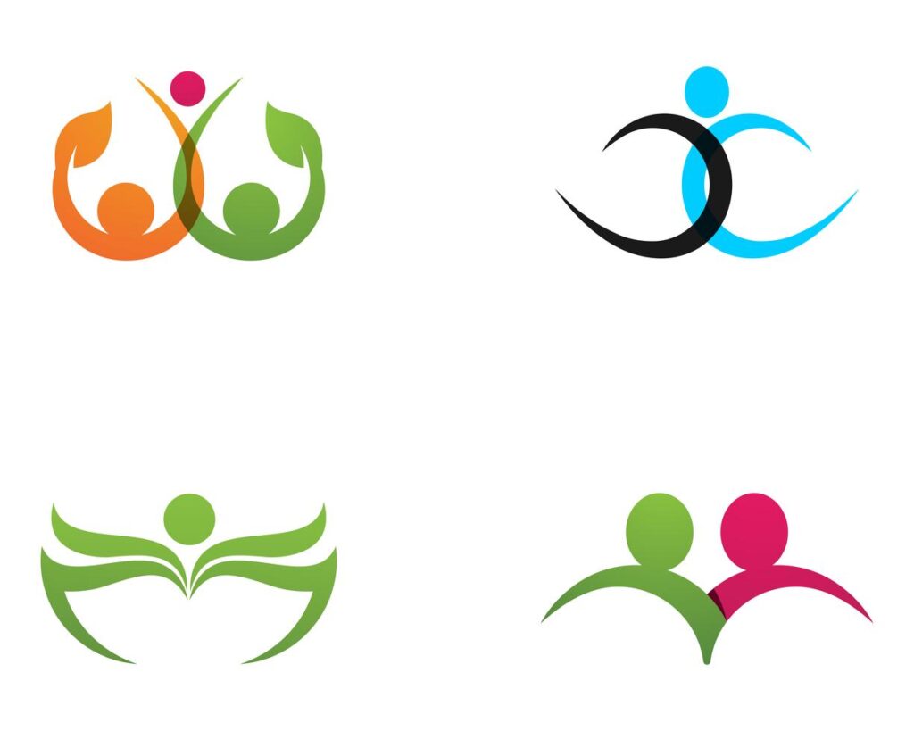 family care love logo and symbols template Stock Free