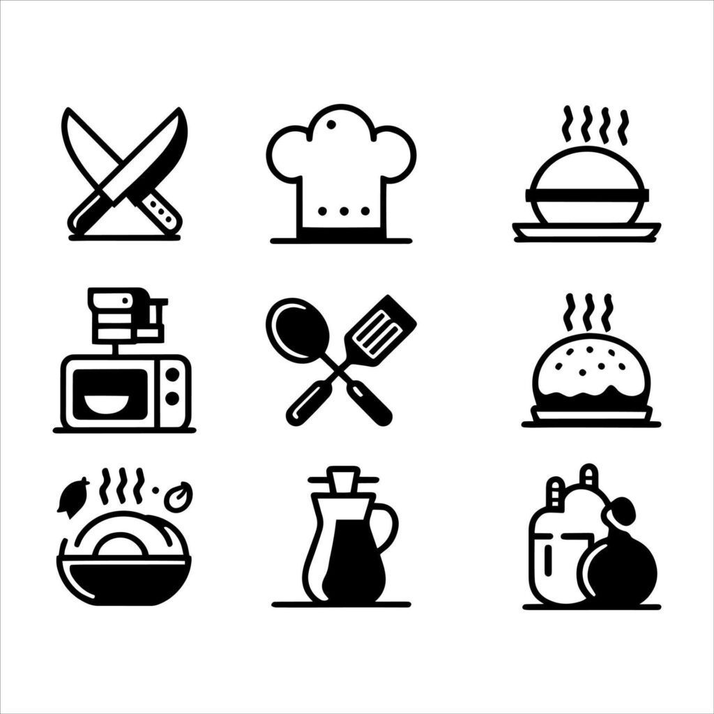 Kitchen Icon Set Stock Free