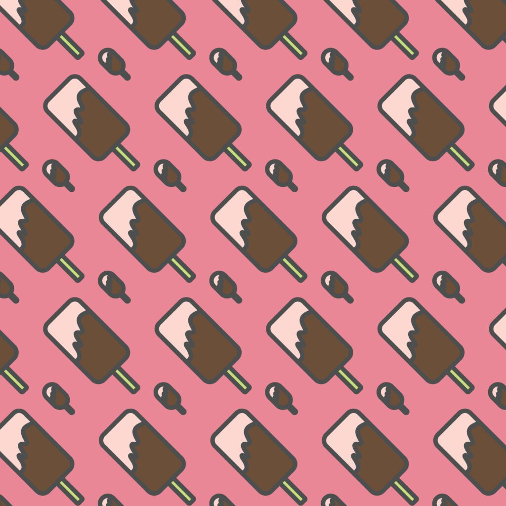 flat ice cream seamless pattern background Free Vector