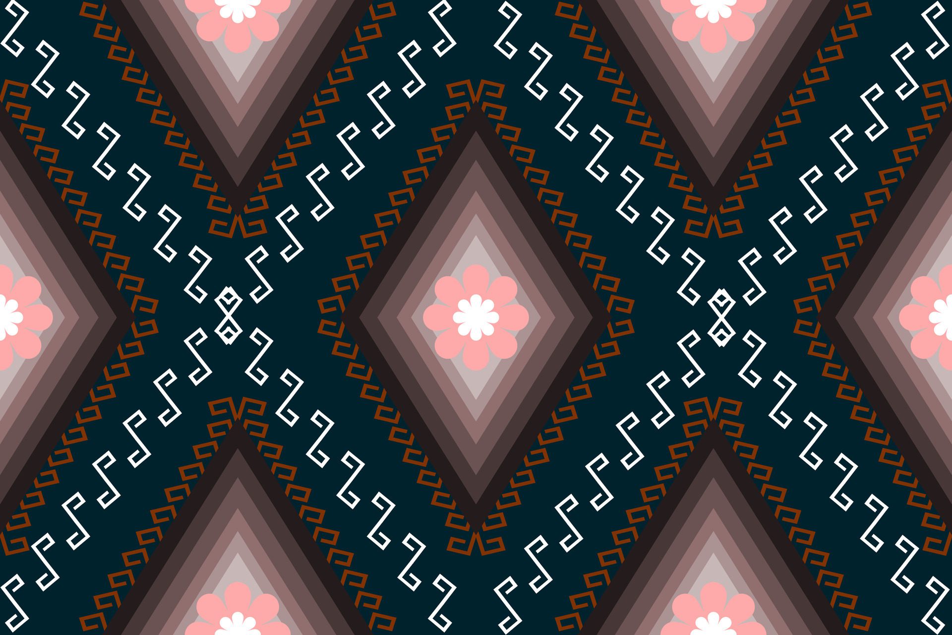 Seamless pattern with ethnic aztec ornament. Vector illustration. Free Vector and Free SVG