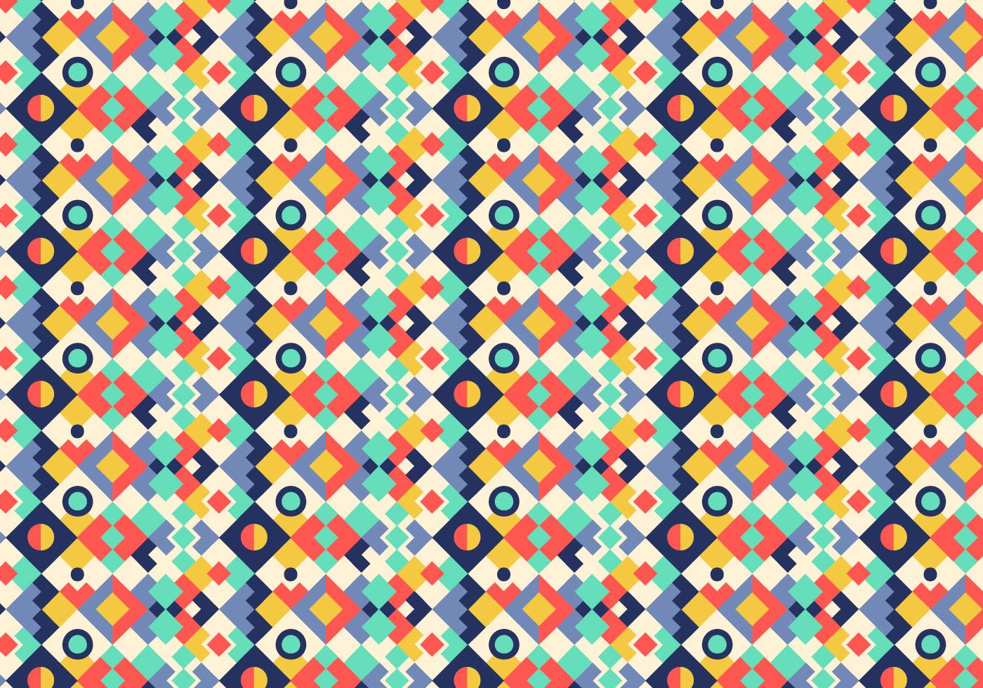 Colorful Geometric Pattern Free Vector and Free SVG