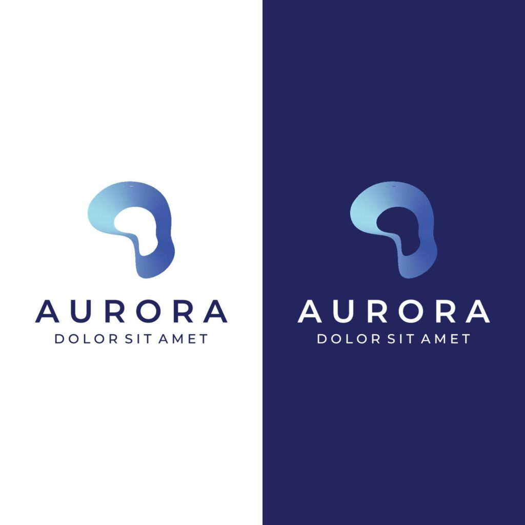 The light wave logo, inspired by the aurora light. With a modern concept. Stock Free and Free SVG