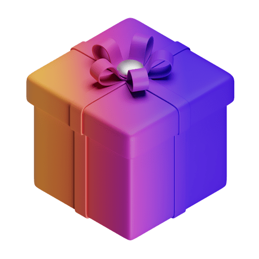 Gift, present, gift box 3D illustration