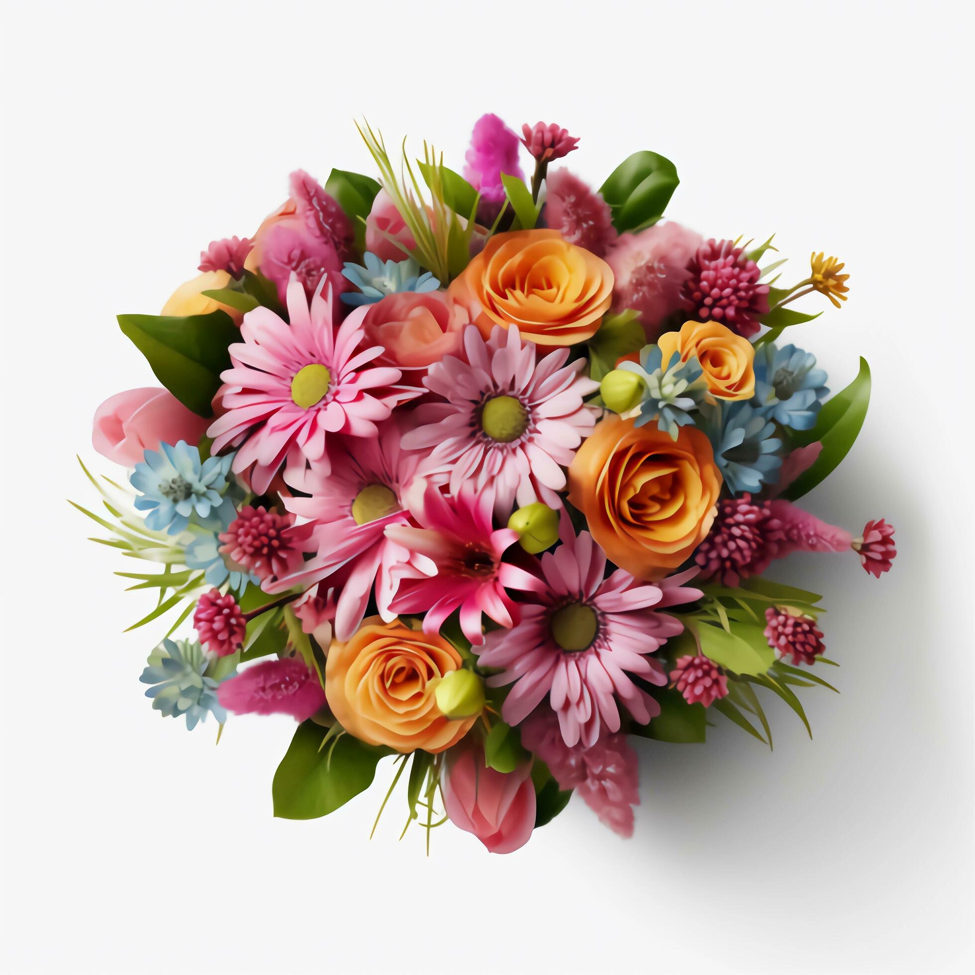 A colorful bouquet of flowers. AI Generated. Stock Free