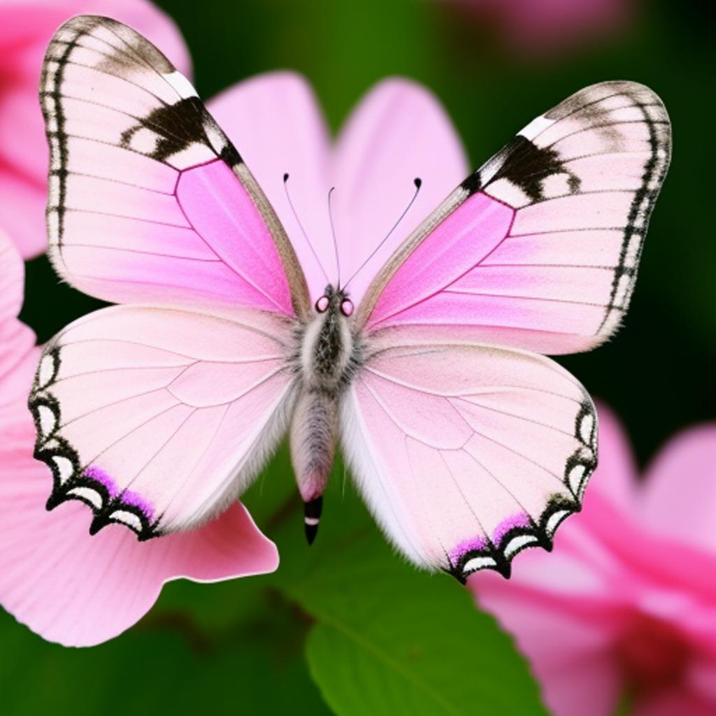 Pink, soft cute butterflies by @ai_generated