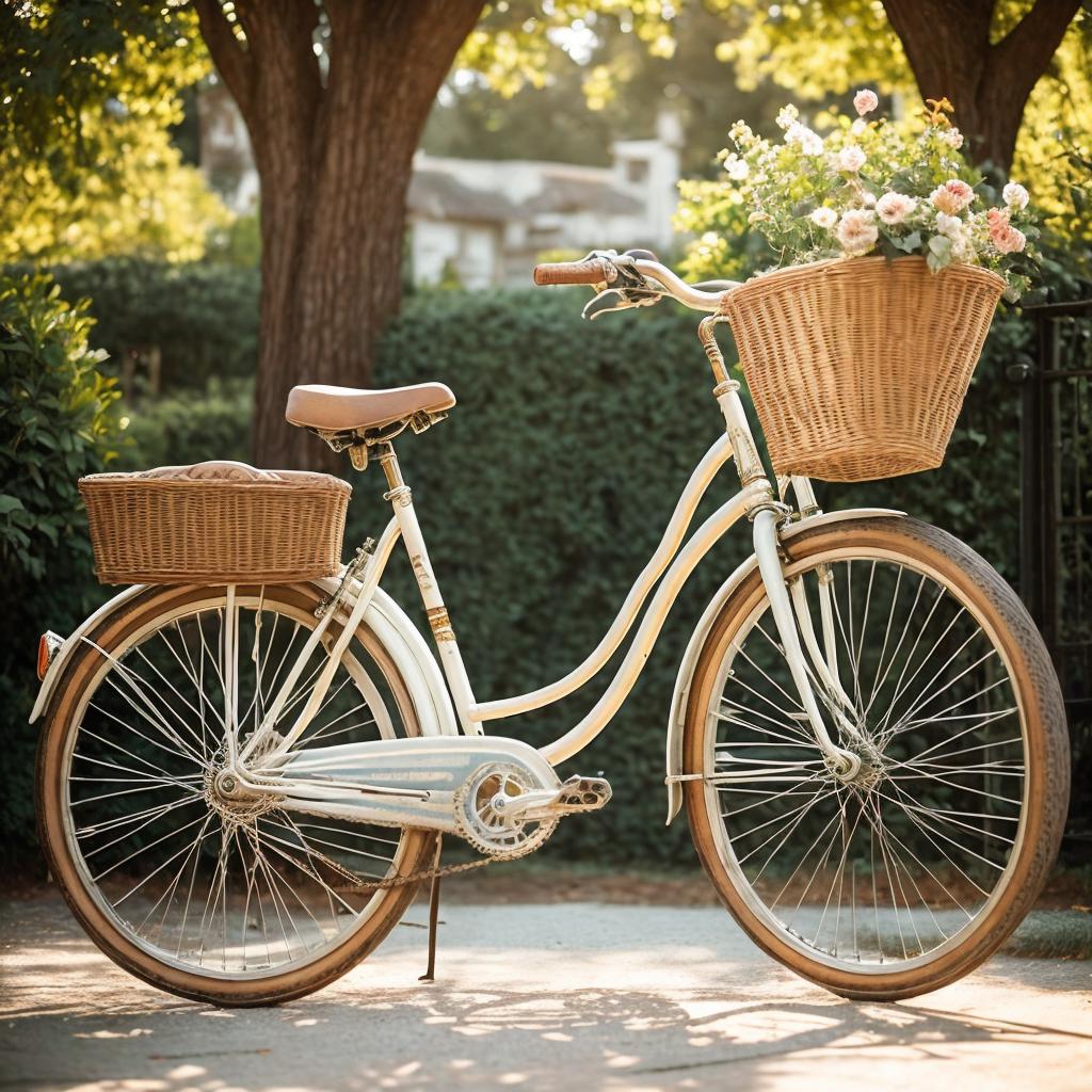 “Vintage bicycle, rustic details, by @ai_generated