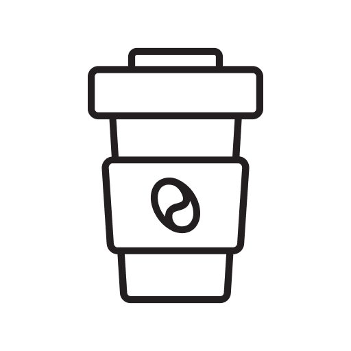 Cup, bag, coffee shop icon