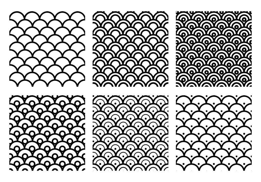 Fish Scale Pattern Vector Free Vector and Free SVG