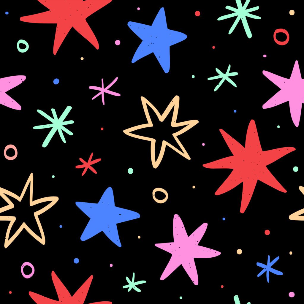 Christmas pattern with stars Free Vector