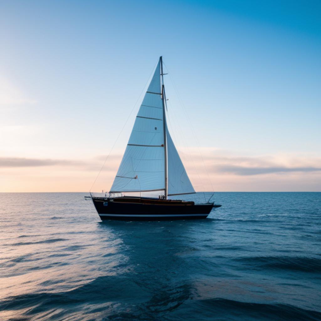 A sailboat on ocean by @ai_generated