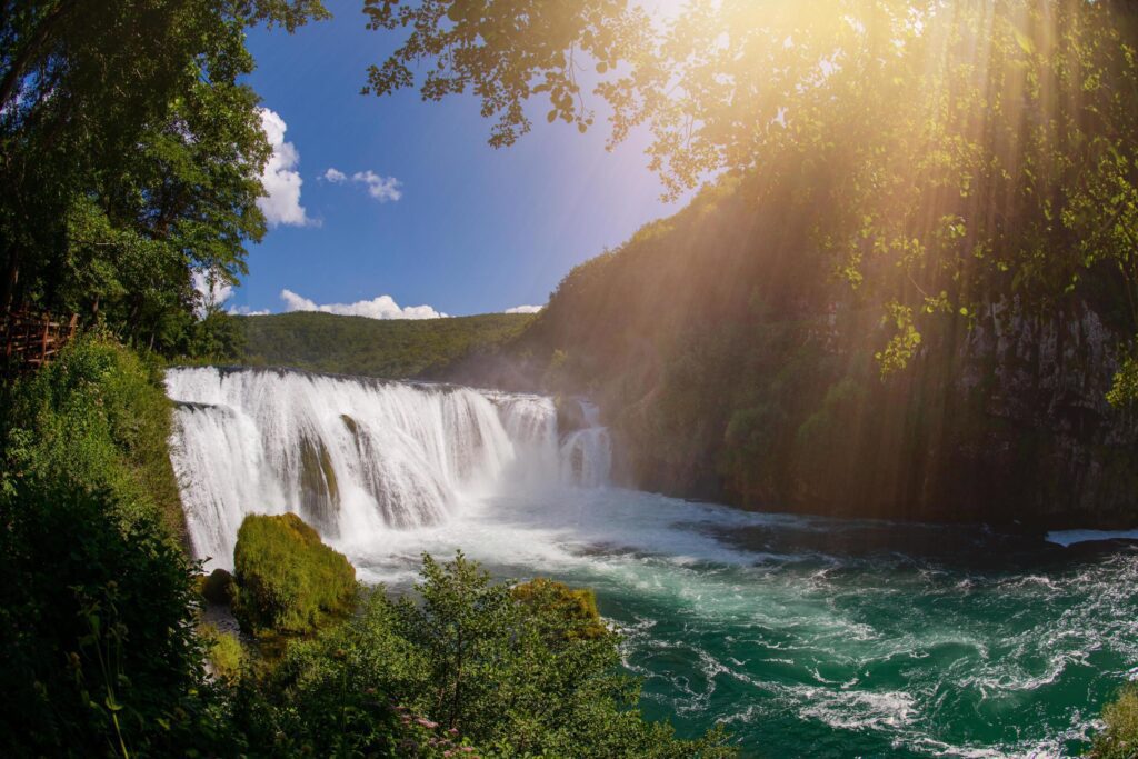 Waterfall nature landscape Stock Free