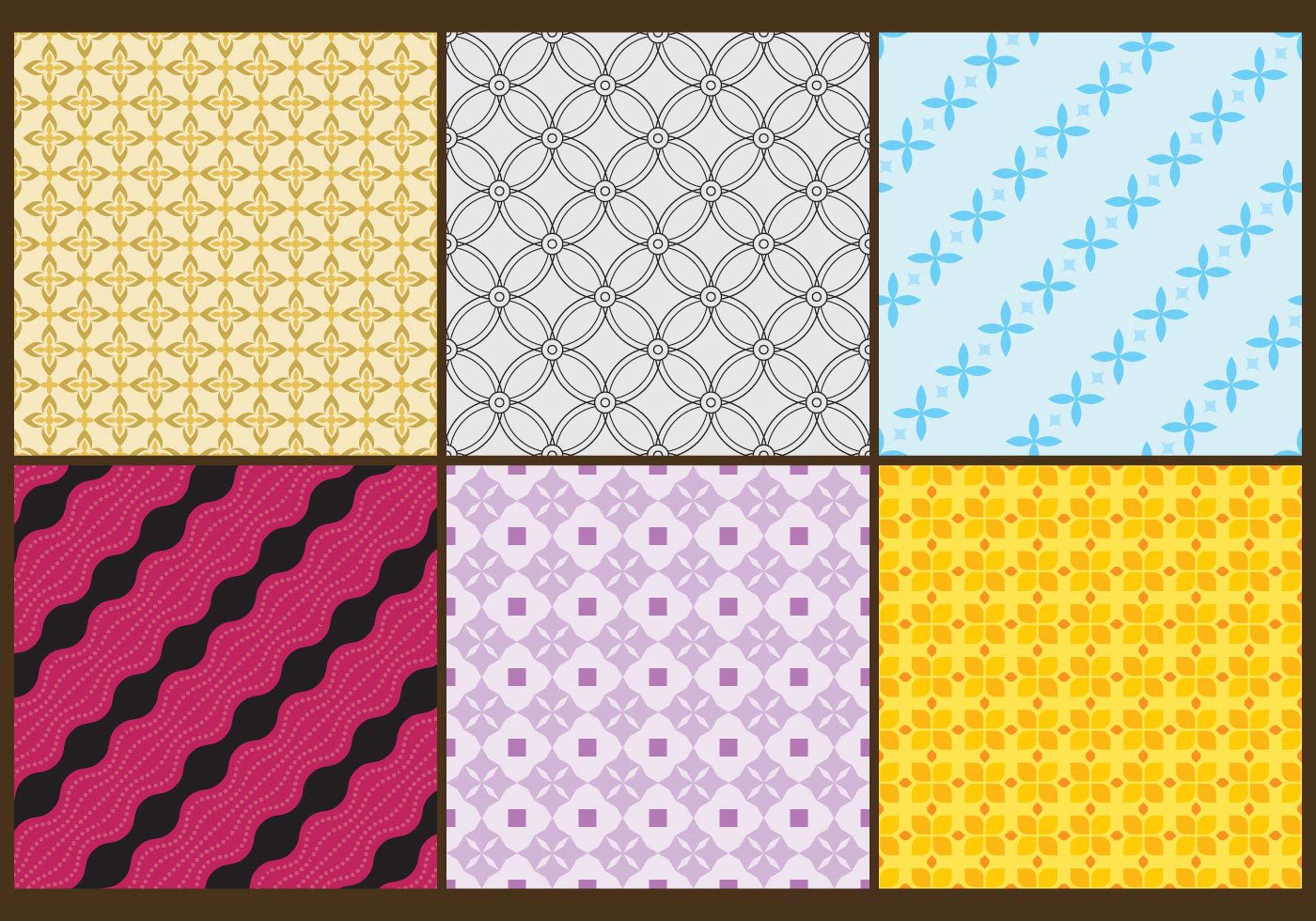 Batik Patterns Color Free Vector and Free SVG