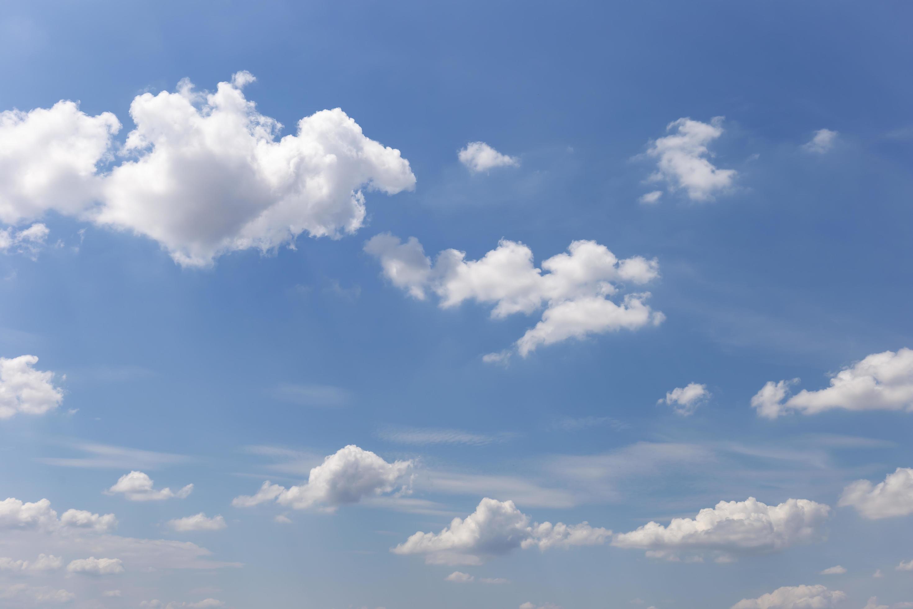 Blue sky background with clouds’ natural background. Stock Free